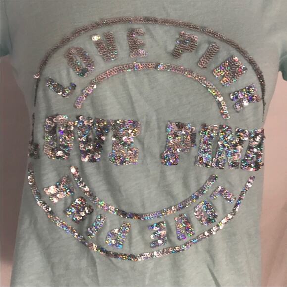 Scoop Necks Tee Short Sleeve Tops Baby Blue Small - Picture 5 of 6